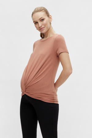 zwangerschapsshirt Macy van gerecycled polyester zalm