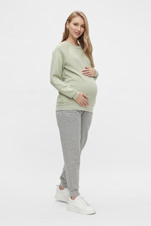 zwangerschaps- en voedingssweater MLFIONA groen