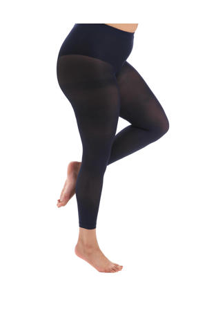 Plus Size voetloze panty 90 denier donkerblauw