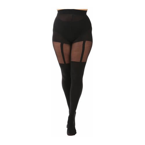 Pamela Mann Plus Size panty met jarretel effect zwart afbeelding