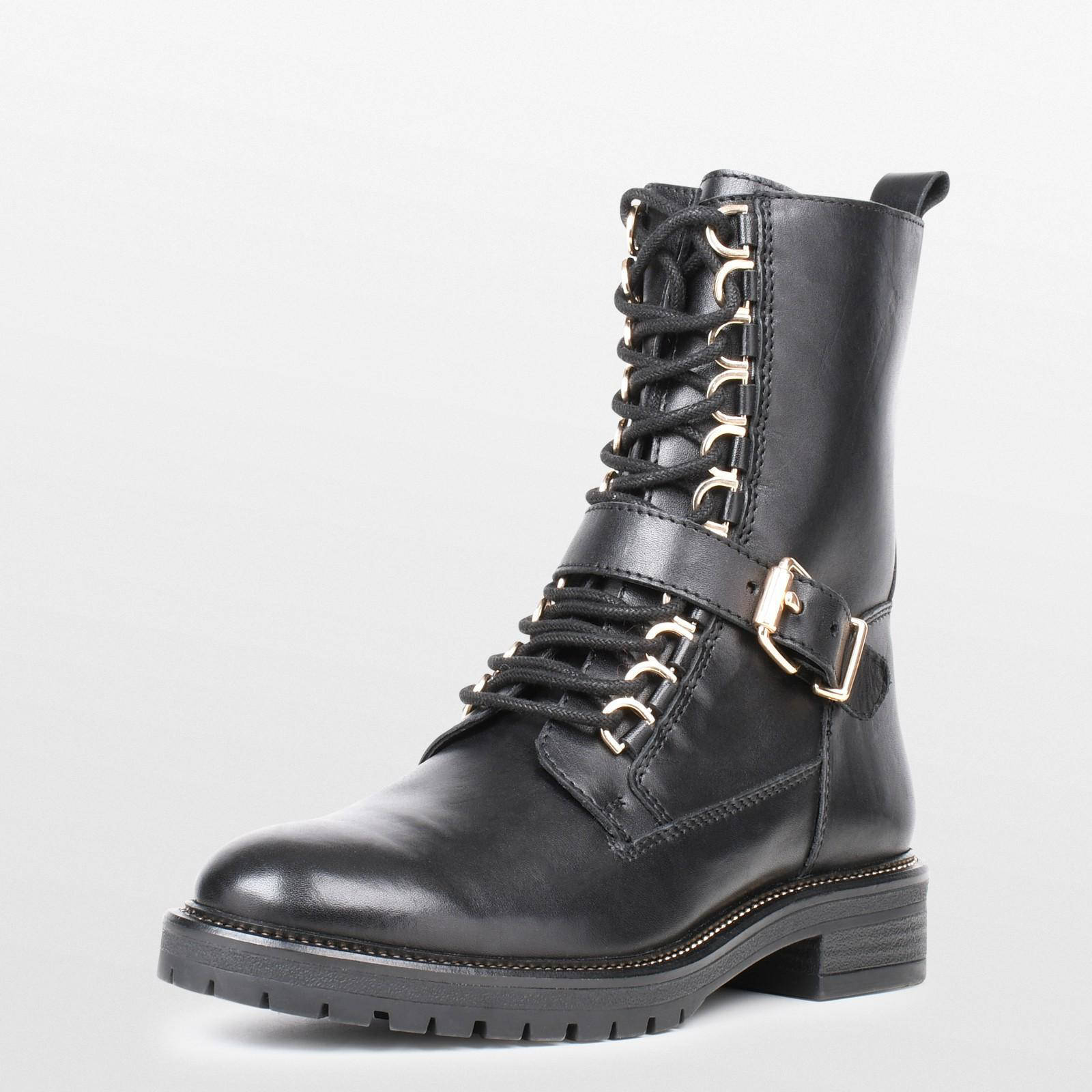 PS Poelman Dungaball leren veterboots zwart | wehkamp