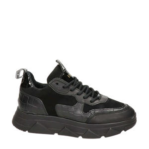 Pitty  chunky leren sneakers zwart