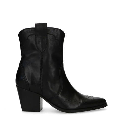 Manfield leren cowboylaarzen zwart afbeelding