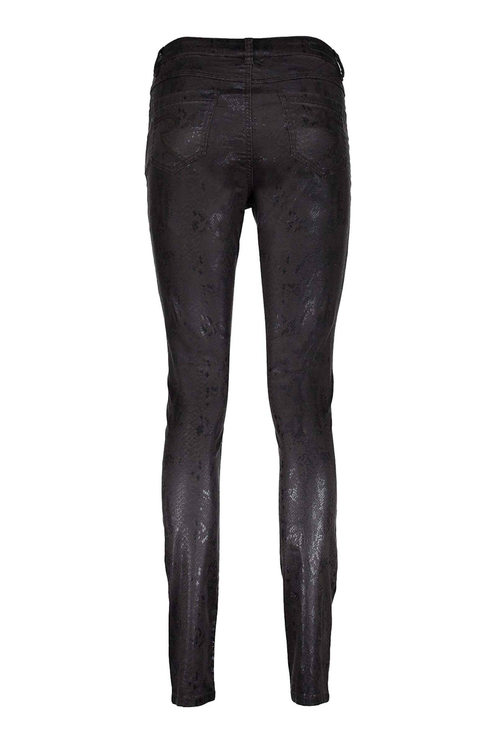 Geisha coated skinny broek met slangenprint zwart | wehkamp