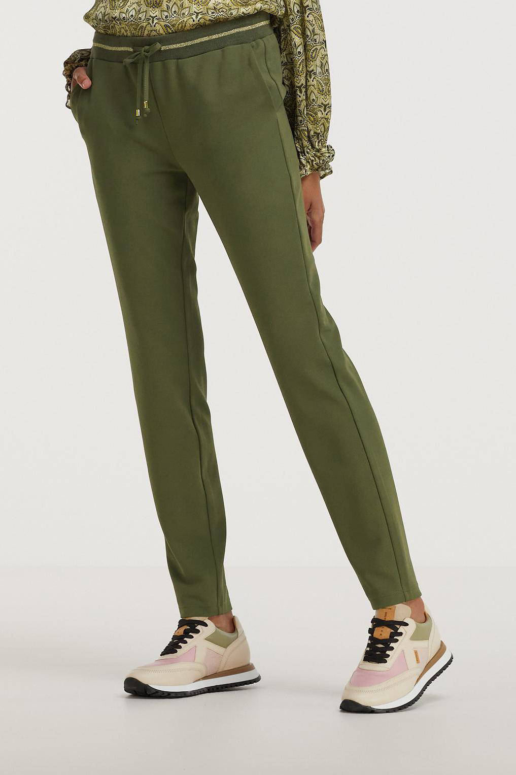 Geisha tapered fit broek donkergroen | wehkamp