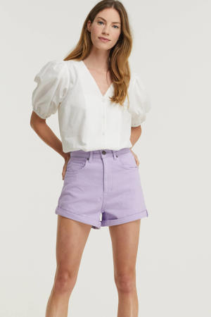 high waist slim fit korte broek OSSY lila