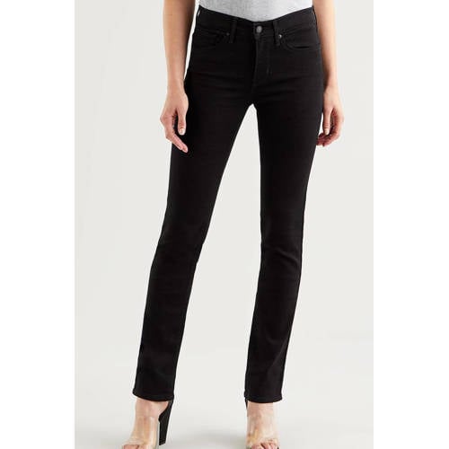 Levi's 312 shaping slim high waist jeans soft black afbeelding