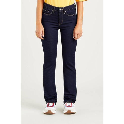 Levi's 314 shaping straight leg high waist jeans darkest sky afbeelding