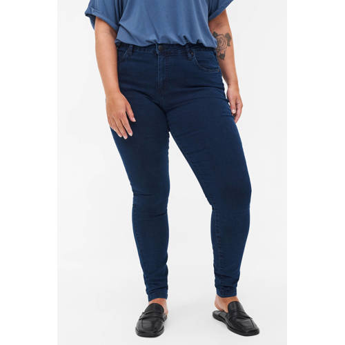 Zizzi high waist super slim jeans Amy dark denim afbeelding