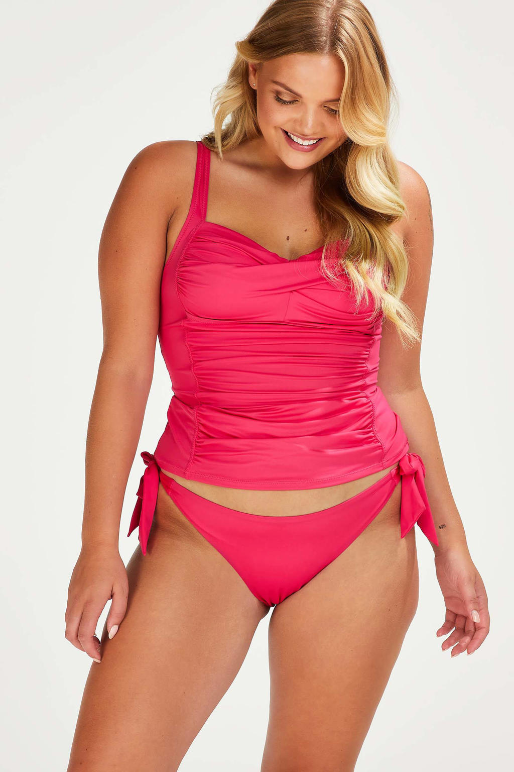 Hunkemöller tankini bikinitop Luxe fuchsia wehkamp
