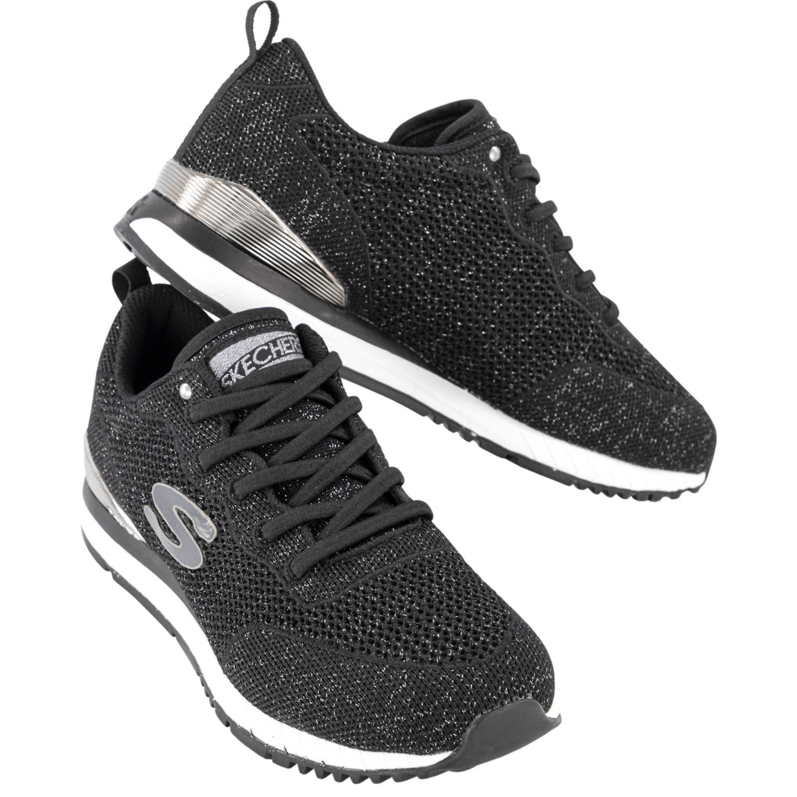 Skechers sneakers zwart/zilver | wehkamp