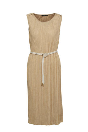 jurk met ceintuur zand