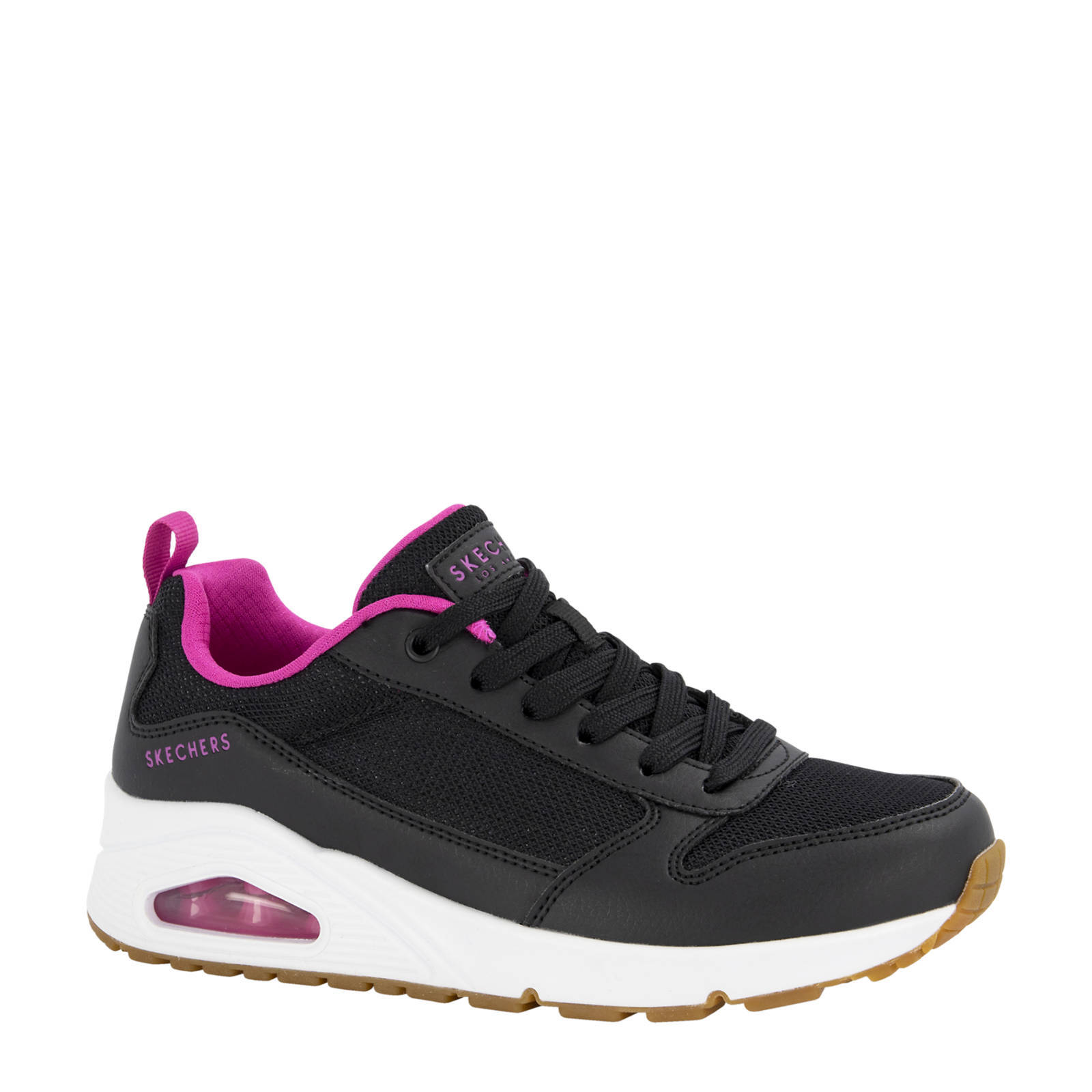 Skechers Uno Inside Matters sneakers zwart/roze | wehkamp