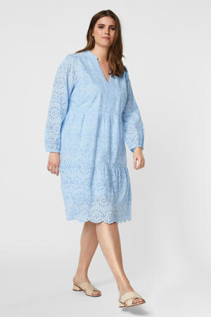 A-lijn jurk VMNICE met volant lichtblauw