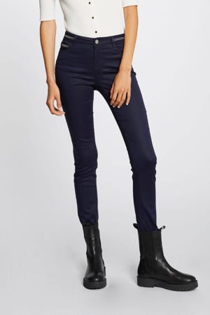 slim fit broek donkerblauw