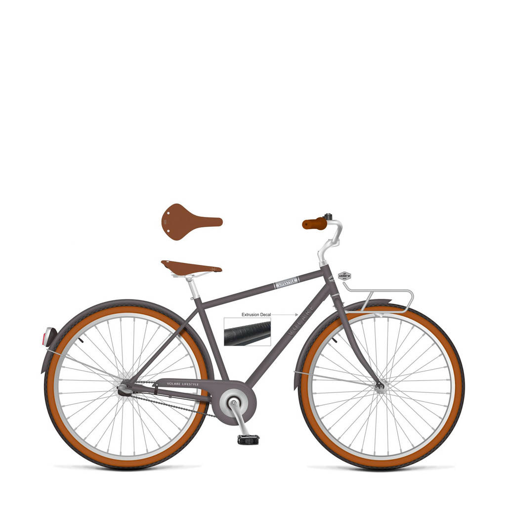 Volare Lifestyle Men herenfiets, Grijs, 28