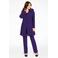 YOEK straight fit broek van travelstof DOLCE paars