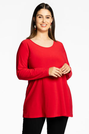 longsleeve van travelstof DOLCE rood
