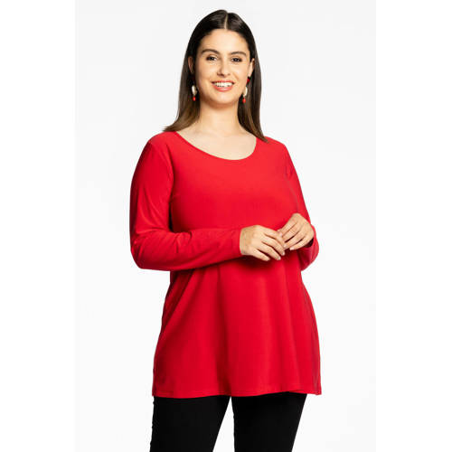 YOEK longsleeve van travelstof DOLCE rood