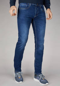 GABBIANO regular tapered fit jeans Prato mid blue, Mid blue