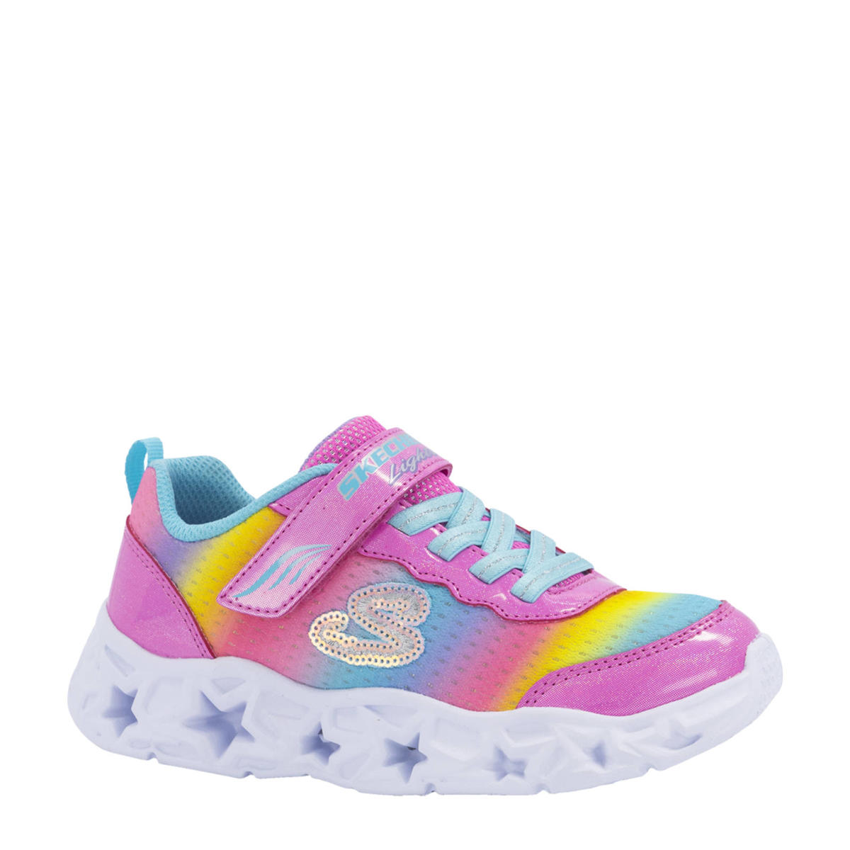 Stemmen prinses viering Skechers sneakers met lichtjes roze/multi | wehkamp