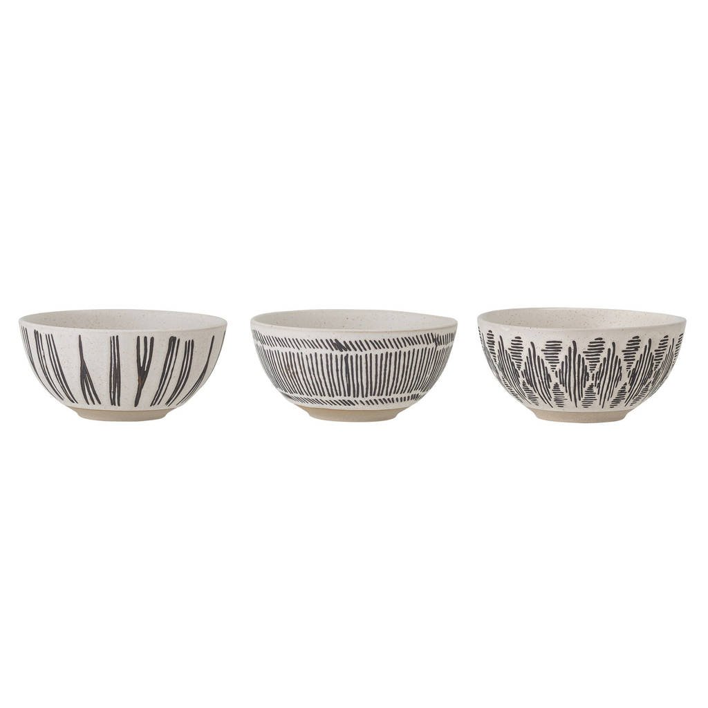 Bloomingville kom Eliana (set van 3), Zwart