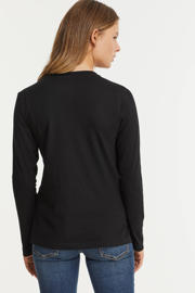 thumbnail: anytime longsleeve top V-hals zwart