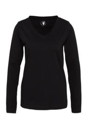 thumbnail: anytime longsleeve top V-hals zwart