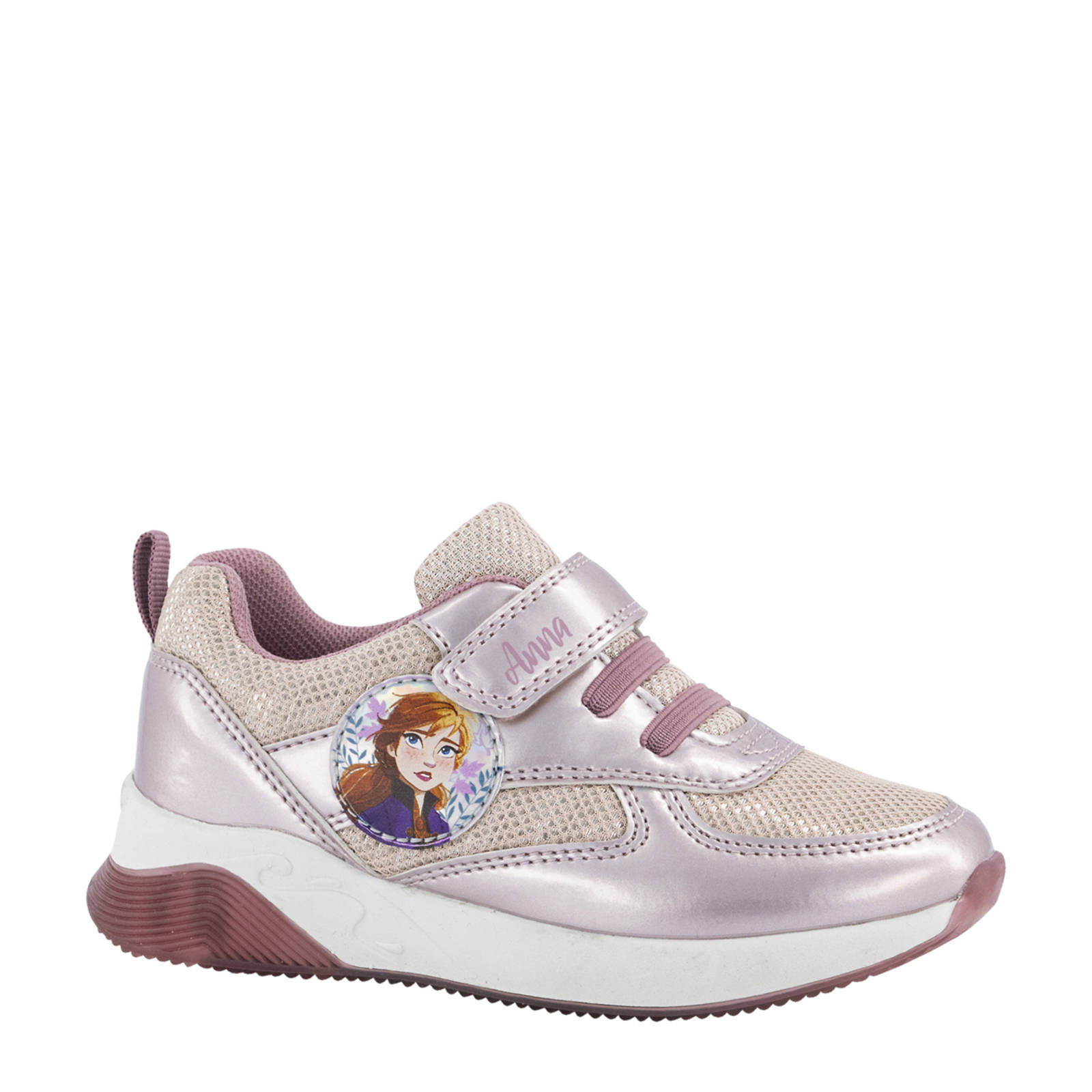 Disney Frozen sneakers met lichtjes roze/metallic | wehkamp