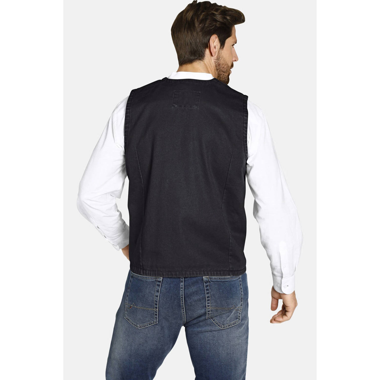 Jan Vanderstorm gilet TORELL Plus Size donkergrijs