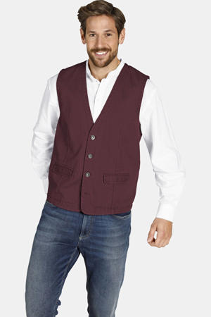gilet TORELL Plus Size donkerrood