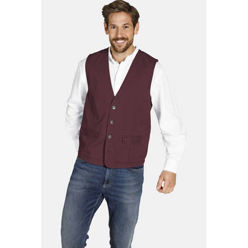 Jan Vanderstorm gilet TORELL Plus Size donkerrood afbeelding