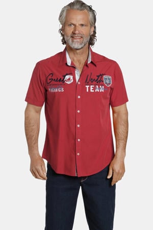 casual overhemd rood