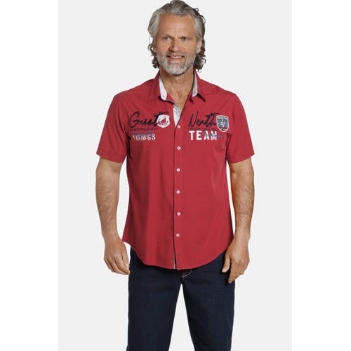 Jan Vanderstorm casual overhemd rood afbeelding