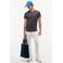 Tommy Jeans slim fit T-shirt Jaspe met katoen black mel√©e