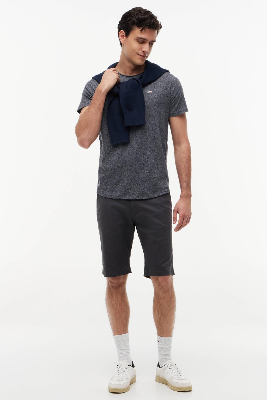 Tommy Jeans slim T-shirt grijsblauw