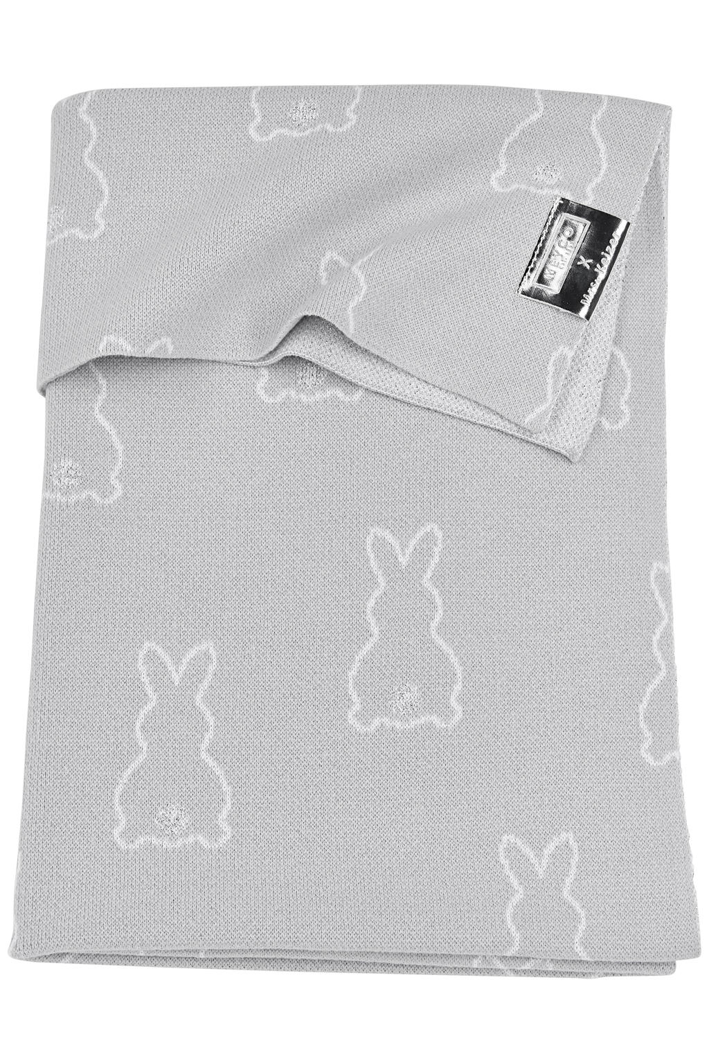 Meyco X Mrs. Keizer baby ledikantdeken Rabbit 100x150 cm silver