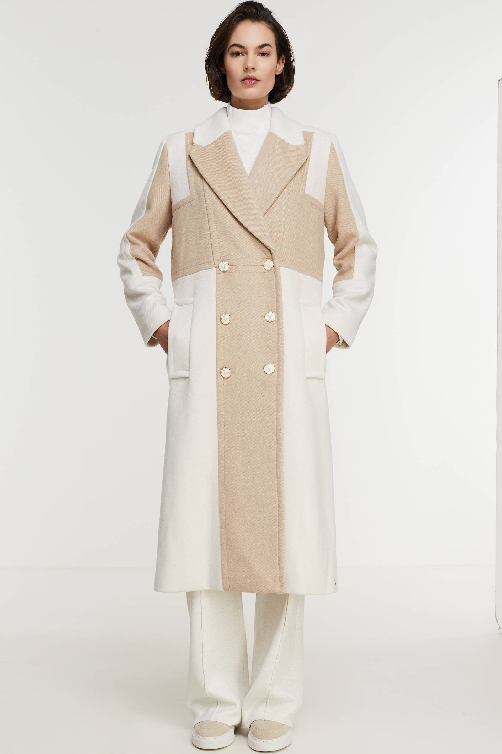 JOSH V coat Marion met wol beige/ gebroken wit | wehkamp