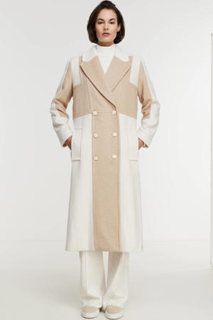 coat Marion met wol beige/ gebroken wit