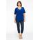 YOEK T-shirt van travelstof DOLCE blauw