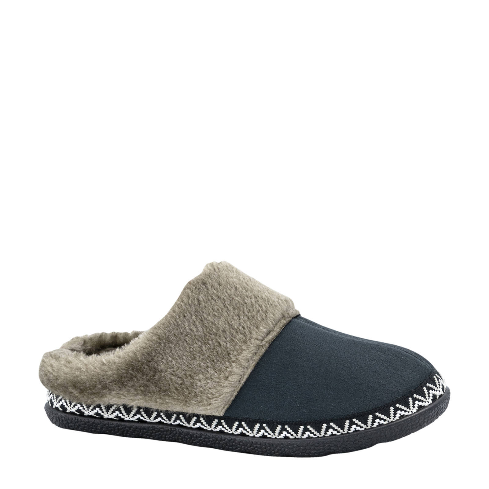 Casa mia pantoffels zwart | wehkamp