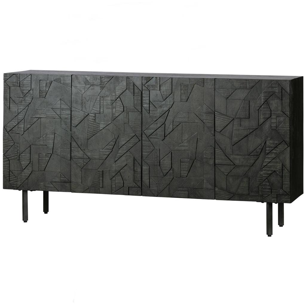 WOOOD WOOOD Counter Dressoir - Hout - Zwart - 83x160x40