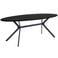 WOOOD Bruno Eettafel Ovaal - Mdf - Zwart - 75x220x100