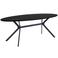 WOOOD WOOOD Bruno Eettafel Ovaal - Mdf - Zwart - 75x220x100