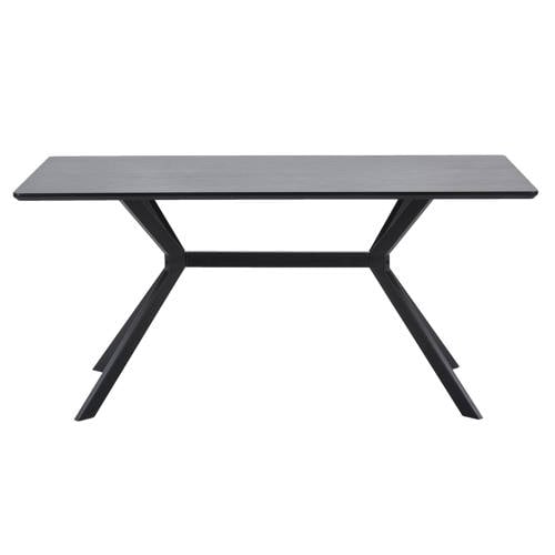 WOOOD Exclusive Bruno Eettafel - Mdf - Zwart - 160x90