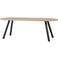 WOOOD Tablo Tafel Ovaal met Alkmaar Poot - Eiken/Metaal - 75x220x90