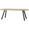 WOOOD WOOOD Tablo Tafel Ovaal met 2-Standen Poot - Eiken/Metaal - 75x220x90