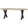 WOOOD Tablo Tafel Ovaal met 2-Standen Poot - Eiken/Metaal - 75x220x90