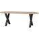 WOOOD WOOOD Tablo Tafel Ovaal met 2-Standen Poot - Eiken/Metaal - 75x220x90