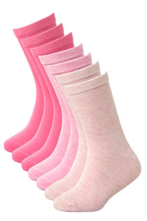 sokken - roze (set van 7)